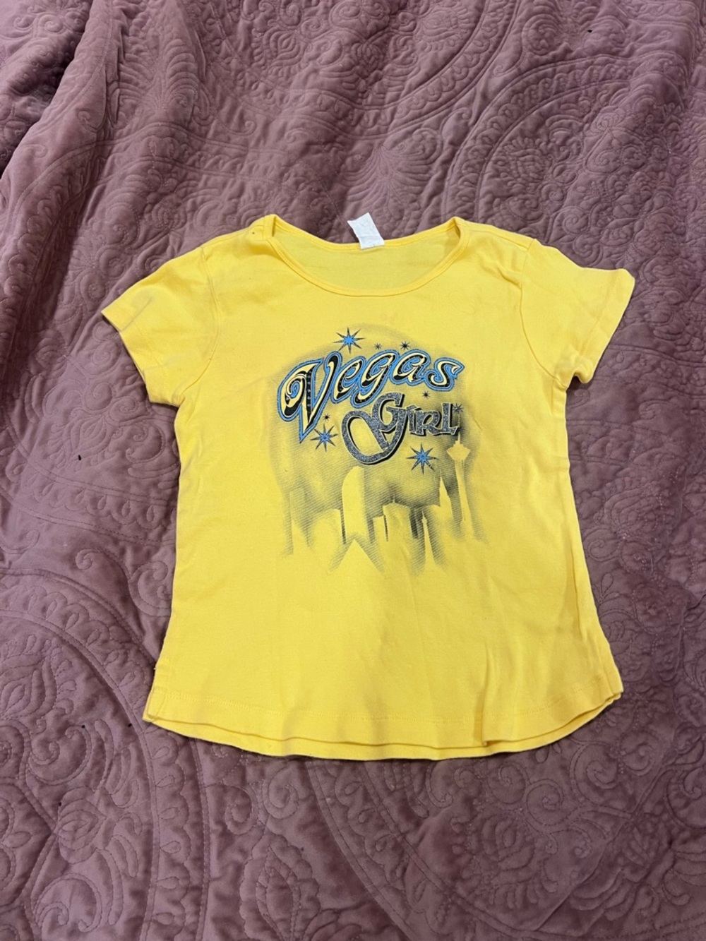 Vegas Girl Yellow Graphic hrs Tee